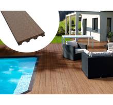 Pack 15 m² - lames de terrasse composite pleines - marron