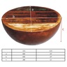 Vidaxl table basse forme de bol avec base en acier bois recyclé