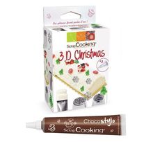 Kit de douilles à pâtisserie 3d edition noël + 1 stylo chocolat