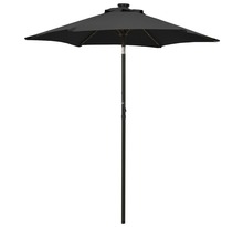 Vidaxl parasol avec lumières led noir 200x211 cm aluminium