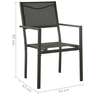 Vidaxl chaises de jardin 2 pcs textilène et acier noir et anthracite