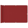 Vidaxl écran de balcon rouge 90x400 cm pehd