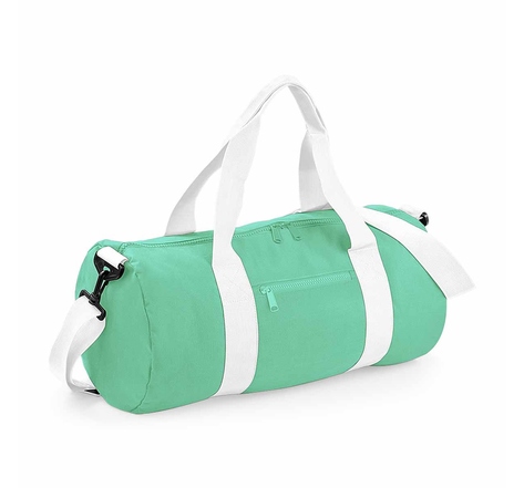 Sac de voyage toile - 20 l - varsity barrel bag - bg140 - vert menthe