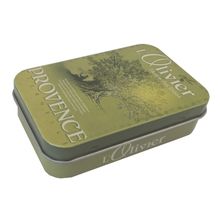 Boîte en métal à charnière pour Savonnette - L'olivier