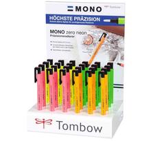 Présentoir de 24 stylos-gomme 'MONO zero' Neon TOMBOW