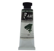 Peinture à l'huile fine en tube vert de chrome 45ml - amt