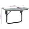 Vidaxl table de balcon gris 60x60x40 cm résine tressée