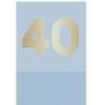Carte D'anniversaire 40 Ans En Or - Bleu Clair - A Message - Pour Homme Et Femme - 11 5 X 17 Cm - Draeger paris