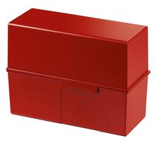 Boîte à fiches A5 paysage plastique rouge HAN