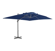 Vidaxl parasol déporté avec mât en aluminium 4x3 m bleu azuré