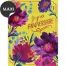 Grande carte anniversaire joyeux anniversaire - fleurs - draeger paris