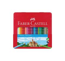 Boîte métal de 24 crayons de couleur Castle hexagonaux avec fenêtre FABER-CASTELL