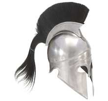 Vidaxl casque de guerrier grec antique pour gn argenté acier
