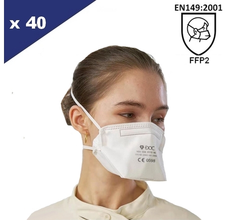 Lot de 40 Masques FFP2 (NR) Format Bec de Canard EN149:2019
