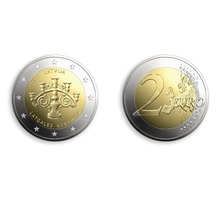 Pièce de monnaie 2 euro commémorative lettonie 2020 – céramique du latgale
