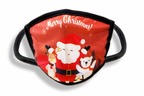 Masque Noel Enfant En Tissus Lavable 30 Fois - Motif Noel - couleur rouge