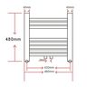Radiateur sèche-serviettes vertical pour salle de bain 480 x 480 mm
