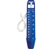 Thermomètre 17 cm piscine  avec cordon couleur bleu