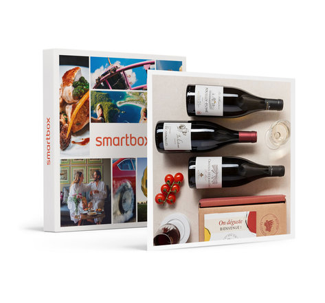 SMARTBOX - Coffret Cadeau Abonnement de 6 mois : 3 grands vins par mois et livret de dégustation -  Gastronomie