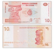 Billet de Collection 10 Francs 2003 Congo - Neuf - P93A