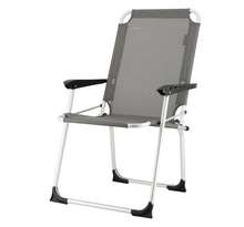 Travellife chaise de camping pliable de luxe ancona compact gris