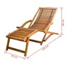 Vidaxl chaise de terrasse avec repose-pied bois d'acacia solide