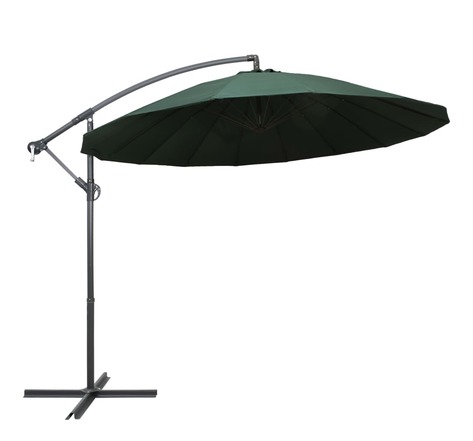 Vidaxl parasol suspendu vert 3 m aluminium