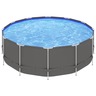 Vidaxl piscine avec cadre en acier 457x122 cm anthracite