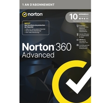 Norton 360 advanced - licence 1 an - 10 postes - a télécharger