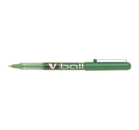 Stylo roller V Ball VB5 Encre liquide Pte métal Fine Vert PILOT