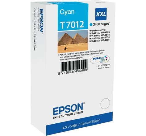 Cartouche d'encre Epson T7012 XXL (Cyan)