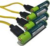 Ovegna U701 : Piles AAA légères, en Lithium-ION (Non NiMH, Non alcalines), 600 mAh, Rechargeables par entrée Micro USB, en 90 Minutes, 1000 Fois, indicateur de Charge, avec Un câble de Charge Inclus