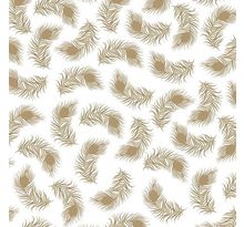 Papier calque japonais 90 g/ m² - 30 x 30 cm - Plumes dorées