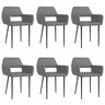Vidaxl chaises de salle à manger 6 pcs gris similicuir