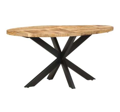vidaXL Table de salle à manger 160x90x75 cm Bois de manguier brut
