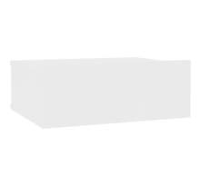 Vidaxl table de chevet flottante blanc 40x30x15 cm bois d'ingénierie