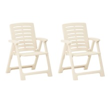 Vidaxl chaises de jardin 2 pcs plastique blanc