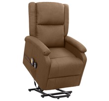 Vidaxl fauteuil de massage inclinable marron tissu