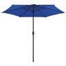 vidaXL Parasol d'extérieur et mât en aluminium 270x246 cm Bleu azuré