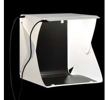 vidaXL Boîte à lumière de studio LED pliable 23x25x25 cm Blanc