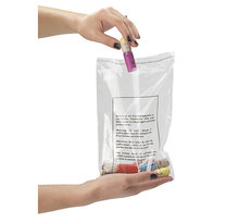 Sachet plastique liassé transparent avec message sécurité enfants à fermeture adhésive 55x88 cm (lot de 250)