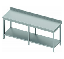 Table Inox Avec Etagère & Renfort - Profondeur 800 - Stalgast - 2600x800