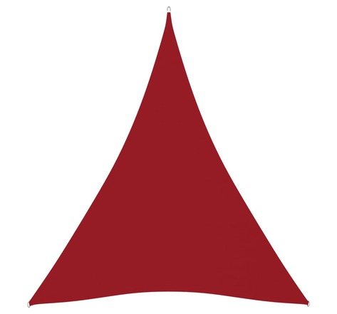 vidaXL Voile de parasol Tissu Oxford triangulaire 4x5x5 m Rouge