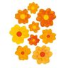 Plume creative création fleur en papier - orange et jaune