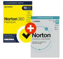 Norton 360 premium + norton utilities ultimate - licence 1 an - 10 appareils - a télécharger