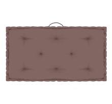 Vidaxl coussin de plancher de palette taupe 73x40x7 cm coton