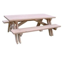 Table de pique-nique monobloc en bois en douglas