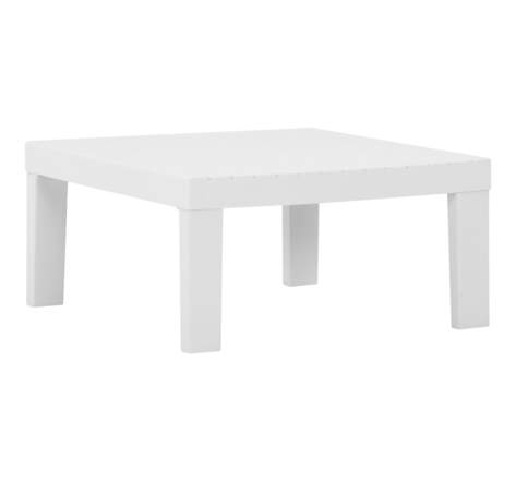 vidaXL Table de salon de jardin Plastique Blanc