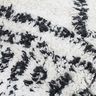 Coussin berbere Losange - 30 x 50 cm - Blanc naturel et noir