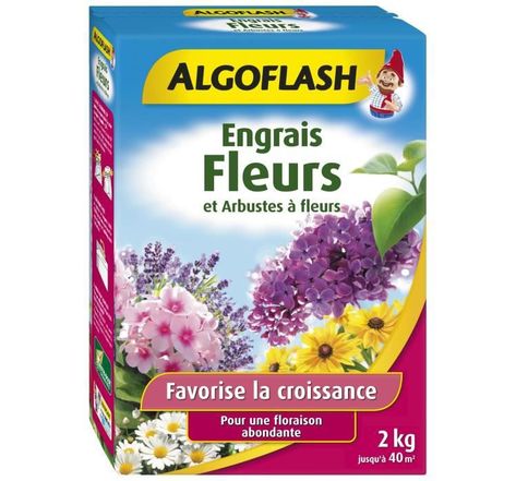 ALGOFLASH Engrais Fleurs et Arbustes a fleurs - 2kg